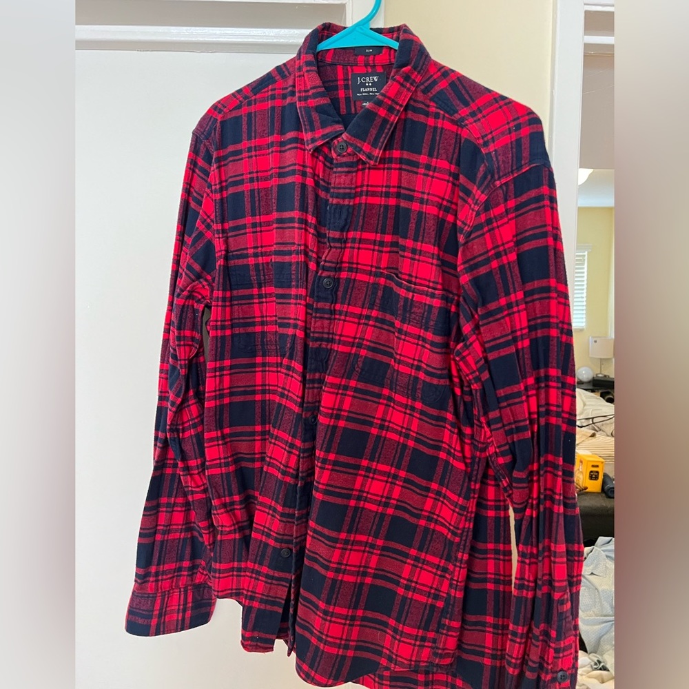 J. Crew Plaid flannel button down